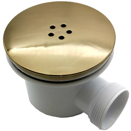 Scudo Fast Flow Shower Waste 90mm for 40mm Trays - Brushed Brass - S0061
