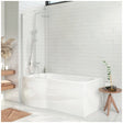 Scudo P Shaped Bath Screen - Chrome - SCREEN002