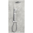 Scudo Helier Square Cool Touch Rigid Riser Shower - Chrome - SHOWER010