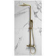 Scudo Elliot Square Rigid Riser Shower - Brushed Brass - SK700