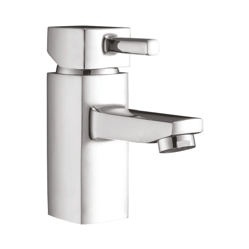 Scudo Forme Mono Basin Mixer Tap with Push Waste - Chrome - TAP011