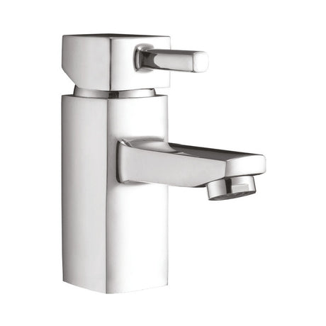 Scudo Forme Mono Basin Mixer Tap with Push Waste - Chrome - TAP011