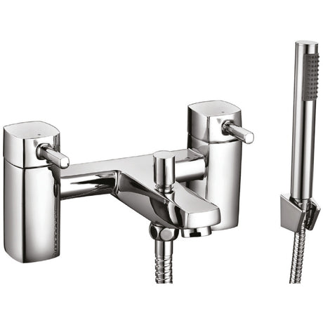 Scudo Forme Bath Shower Mixer with Shower Kit and Wall Bracket - Chrome - TAP012