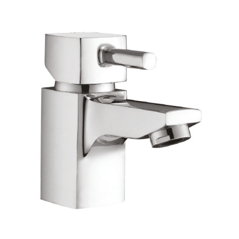 Scudo Forme Mini Mono Basin Mixer Tap with Push Waste - Chrome - TAP014