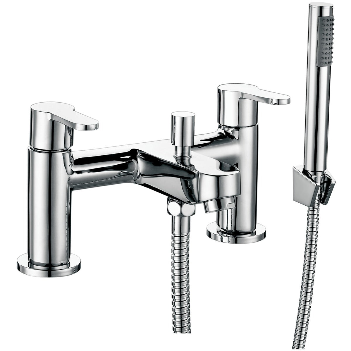 Scudo Favour Bath Shower Mixer with Shower Kit and Wall Bracket - Chrome - TAP023