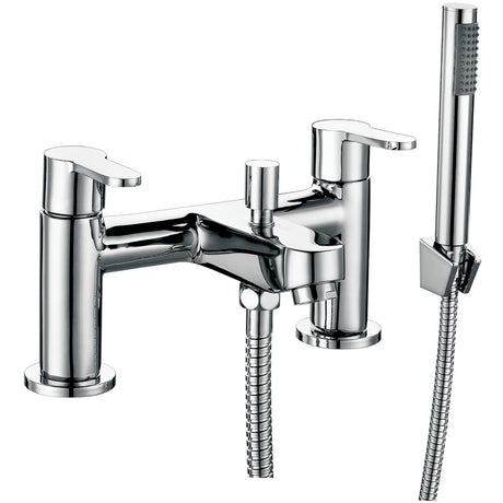 Scudo Favour Bath Shower Mixer with Shower Kit and Wall Bracket - Chrome - TAP023