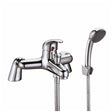 Scudo Tidy Bath Shower Mixer with Shower Kit and Wall Bracket - Chrome - TAP063L