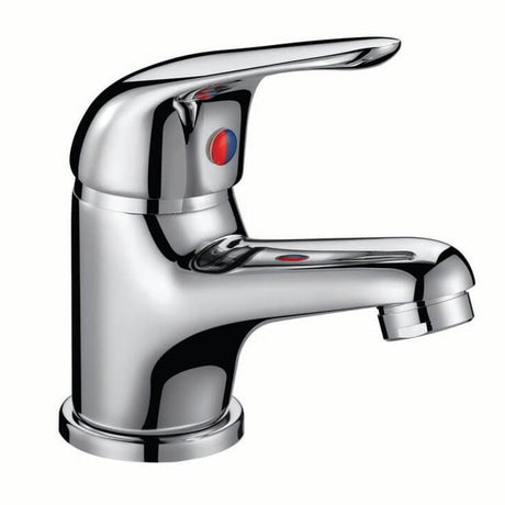 Scudo Mono Basin Mixer Tap with Push Waste - Chrome - TAP064