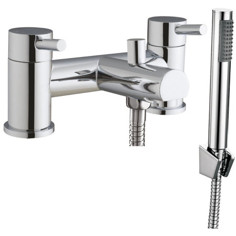 Scudo Premier Bath Shower Mixer with Shower Kit and Wall Bracket - Chrome - TAP103L