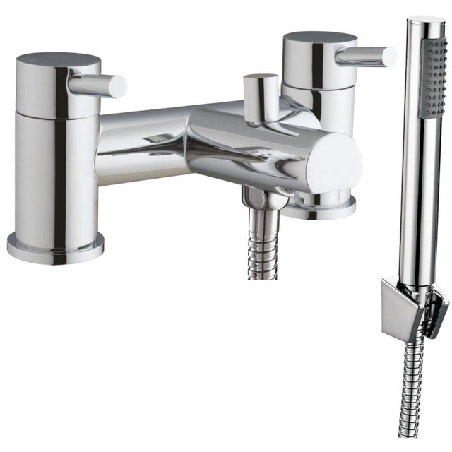 Scudo Premier Bath Shower Mixer with Shower Kit and Wall Bracket - Chrome - TAP103L