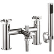 Scudo Kross Bath Shower Mixer with Shower Kit and Wall Bracket - Chrome - TAP133