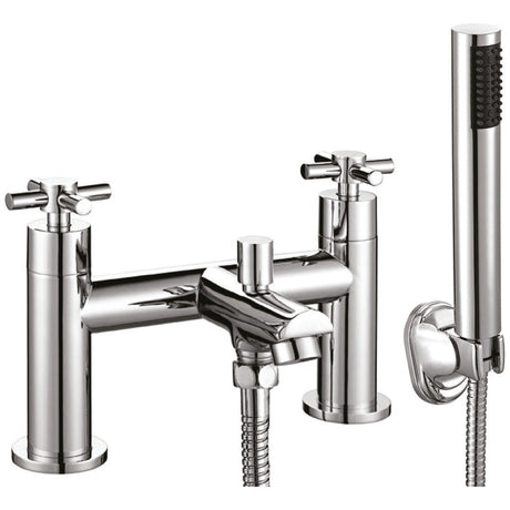 Scudo Kross Bath Shower Mixer with Shower Kit and Wall Bracket - Chrome - TAP133