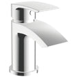 Scudo Belini Mini Mono Basin Mixer Tap with Push Waste - Chrome - TAP208