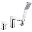 Scudo Muro 3 Hole Bath Mixer Tap - Chrome - TAP246L