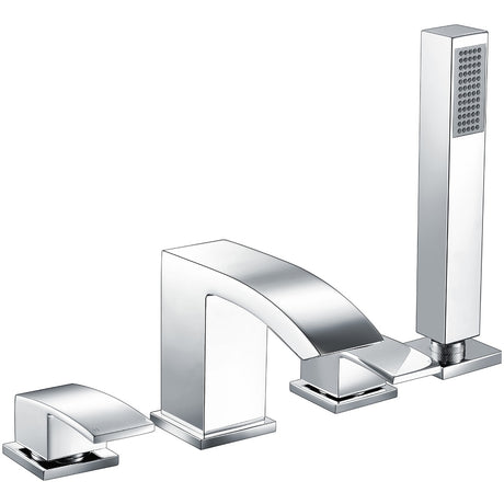 Scudo Descent 4 Hole Deck Mounted Bath Shower Mixer with Diverter - Chrome - TAP254L