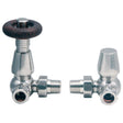Scudo Designer Satin Nickel Corner Radiator Valves (Pair) - TRV011 - TAP 'N' SHOWER