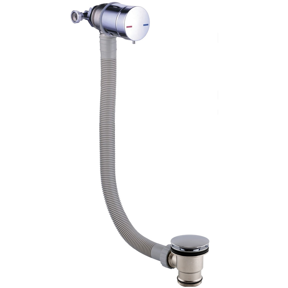 Scudo Bath Filler Overflow with Click Clack Waste - Chrome - WASTE102