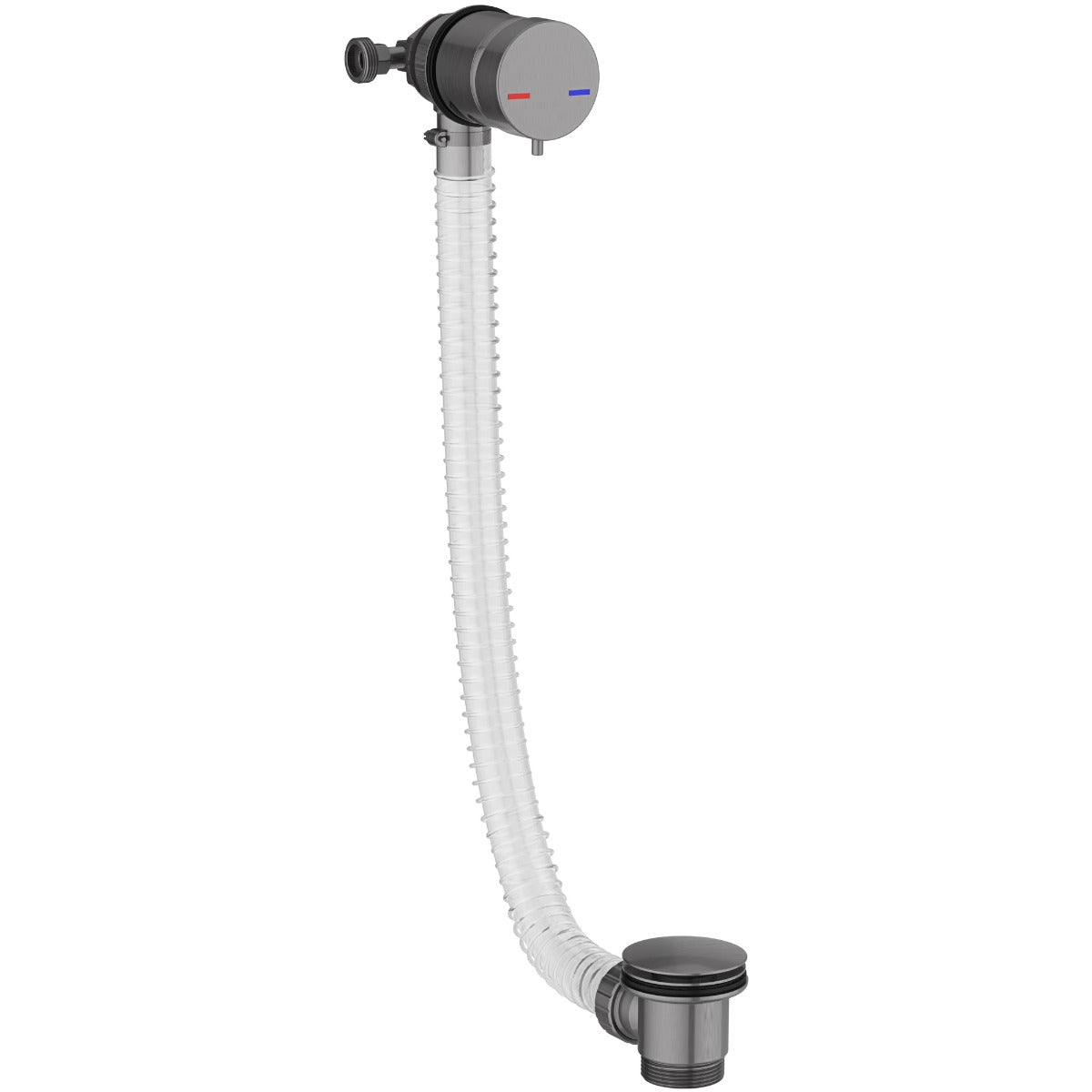 Scudo Bath Filler and Overflow Waste - Gunmetal - WASTE108GM