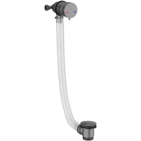 Scudo Bath Filler and Overflow Waste - Gunmetal - WASTE108GM