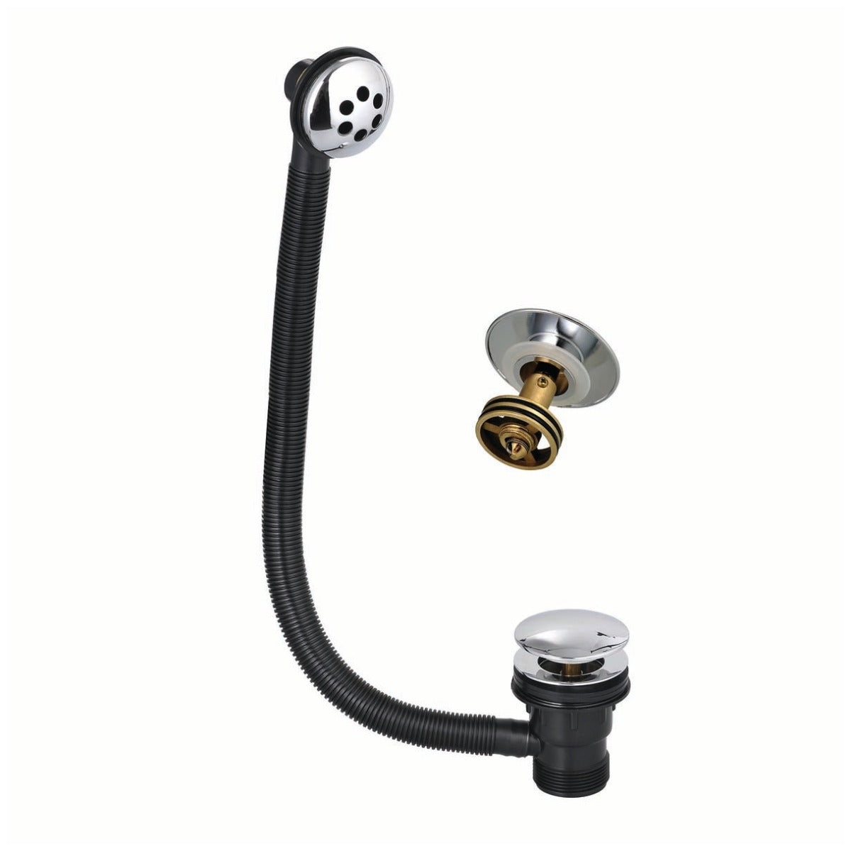 Scudo Round Sprung Bath Waste Easy Clean - Chrome - WASTE90