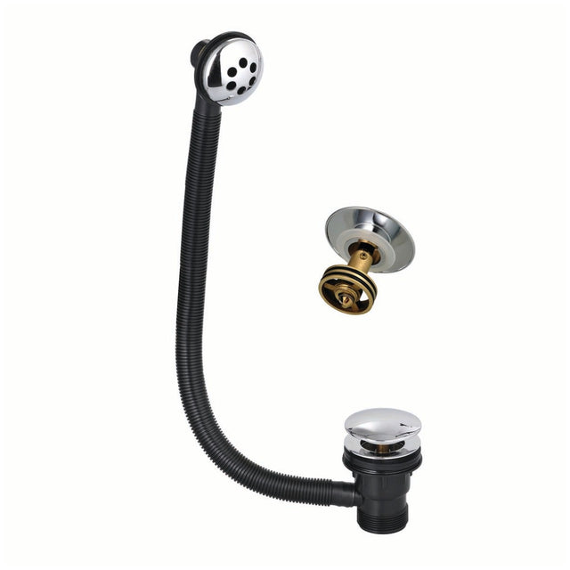 Scudo Round Sprung Bath Waste Easy Clean - Chrome - WASTE90