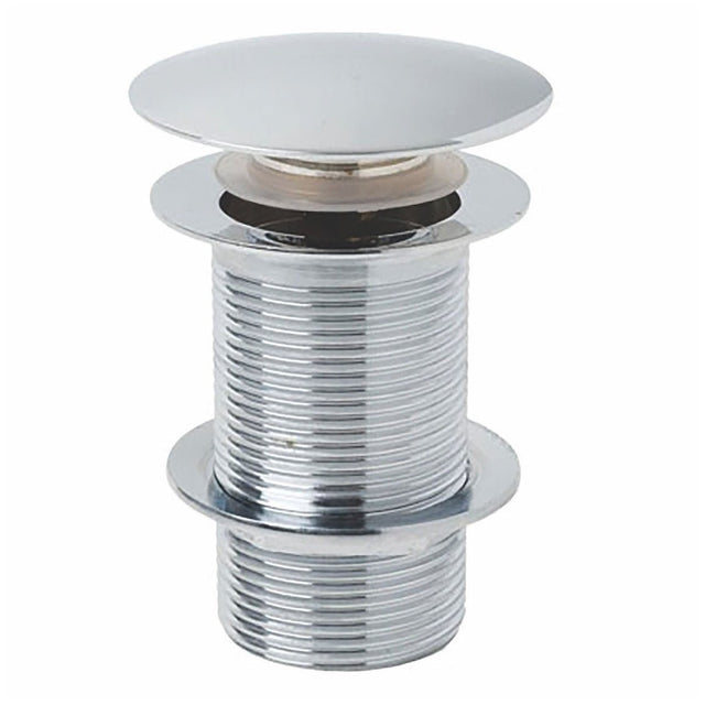 Scudo Round Dome Unslotted Sprung Basin Waste - Chrome - WASTE91 - TAP 'N' SHOWER