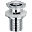 Scudo Round Centre Dome Slotted Sprung Basin Waste - Chrome - WASTE93L - TAP 'N' SHOWER