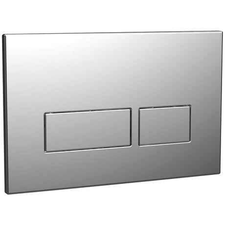 Scudo Square Dual Flush Plate - Chrome - WC-BUTTON01