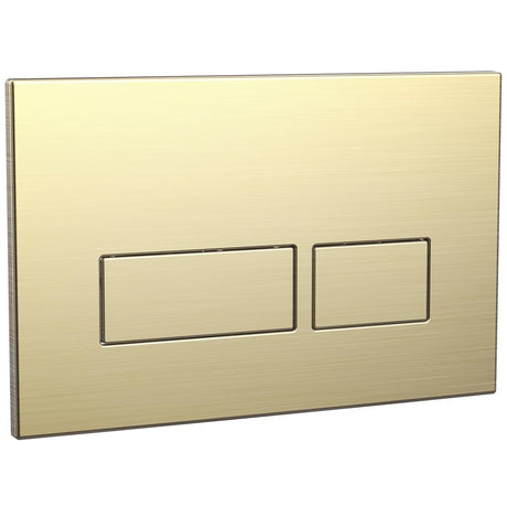 Scudo Square Dual Flush Plate - Brushed Brass - WC-BUTTON03