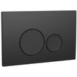 Scudo Round Dual Flush Plate - Black - WC - BUTTON06 - TAP 'N' SHOWER