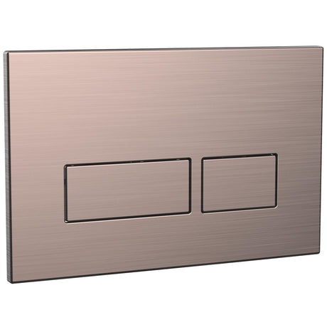 Scudo Square Dual Flush Plate - Brushed Bronze - WC-BUTTON09