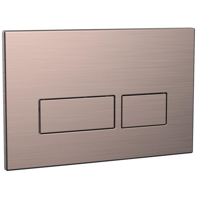 Scudo Square Dual Flush Plate - Brushed Bronze - WC-BUTTON09