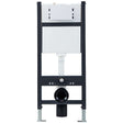 Black and white Scudo Wall Hung Toilet WC Frame with integrated pneumatic cistern designed for modern bathroom installation and space optimization