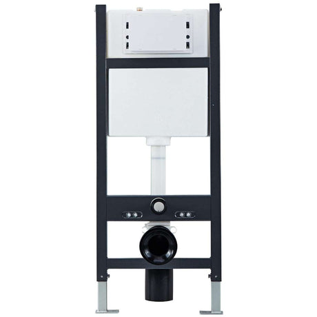 Black and white Scudo Wall Hung Toilet WC Frame with integrated pneumatic cistern designed for modern bathroom installation and space optimization
