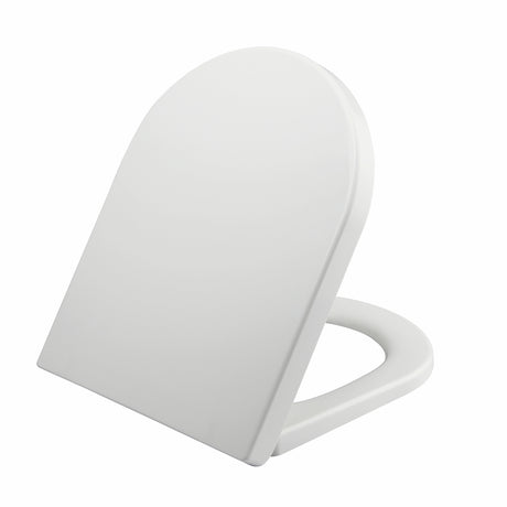 Scudo Spa D Shape Wrap Over Soft Close Top Fix Toilet Seat - White - SEAT005