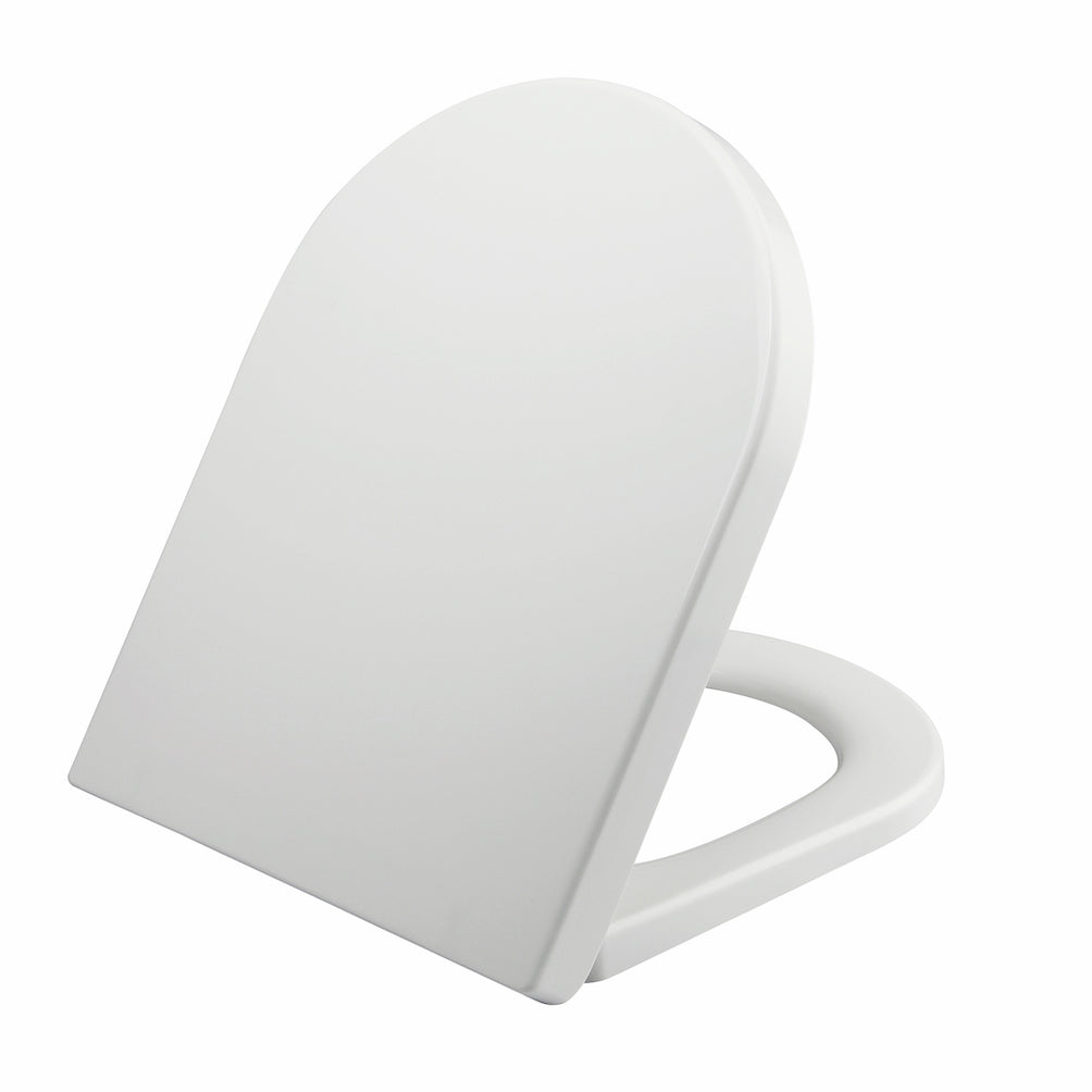 Scudo Spa Duroplast D Shape Top Fix Soft Close Toilet Seat - White - SEAT002D