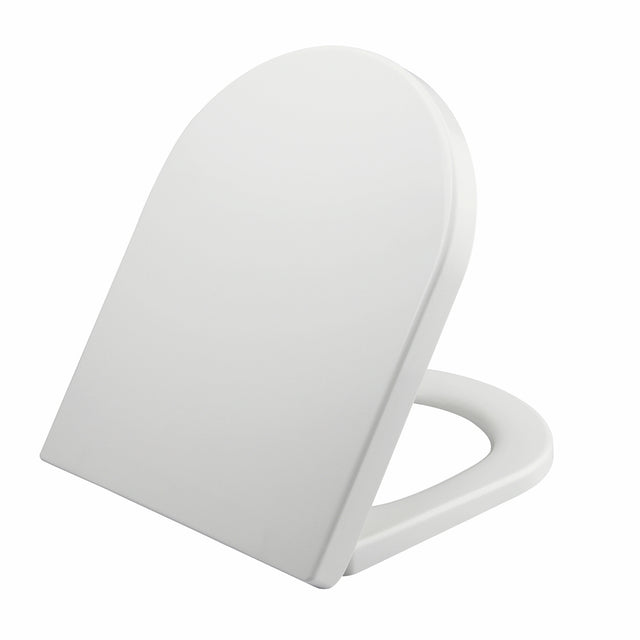 Scudo Spa Duroplast D Shape Top Fix Soft Close Toilet Seat - White - SEAT002D