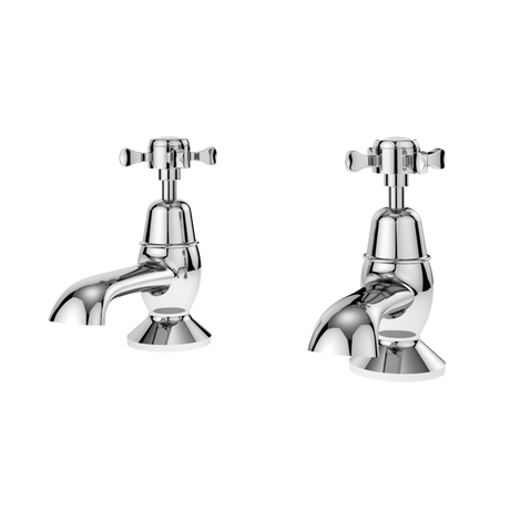Nuie Selby Xhead Traditional Bath Taps Pair - Chrome - SEL302DX