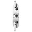 Nuie Selby Triple Handle Thermostatic Concealed Shower Valve in polished chrome with ceramic disc technology and sleek design