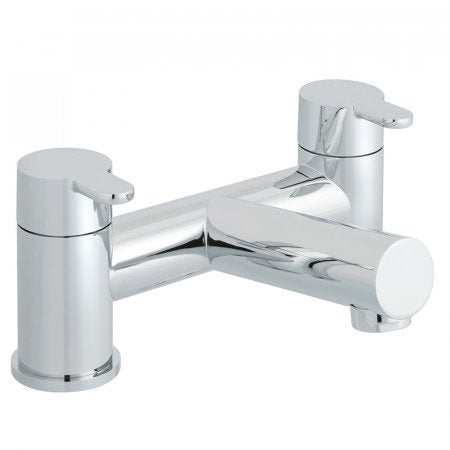 Vado Sense 2 Hole Bath Filler deck-mounted chrome tap with modern design
