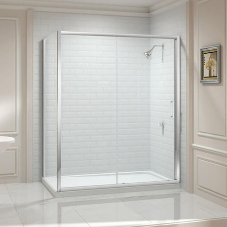 Merlyn 8 Series 800mm Wide Side Panel 8mm Glass - Chrome Frame - M82211