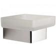 Vado Shama frosted glass wall-mounted soap dish with chrome holder