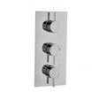 Kartell Plan Triple Concealed Thermostatic Shower Valve Round Handle 2 Way - Chrome  - SHO000PL