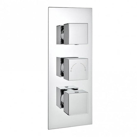 Kartell Pure Triple Concealed Thermostatic Shower Valve 2 Way - Chrome  - SHO025PU