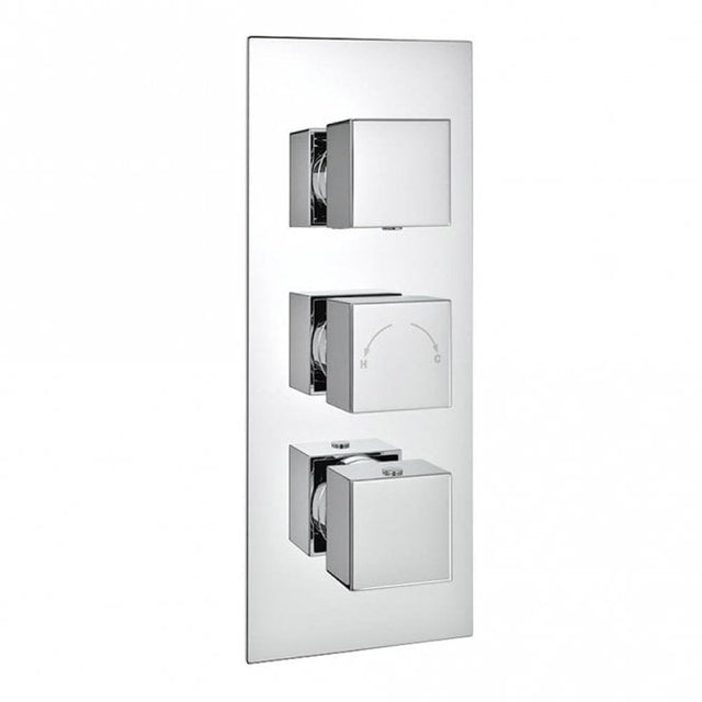 Kartell Pure Triple Concealed Thermostatic Shower Valve 2 Way - Chrome  - SHO025PU