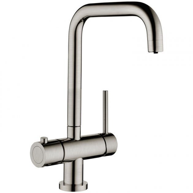 Prima 3 in 1 Hot Kitchen Sink Mixer Tap - Brushed Steel - BPR403