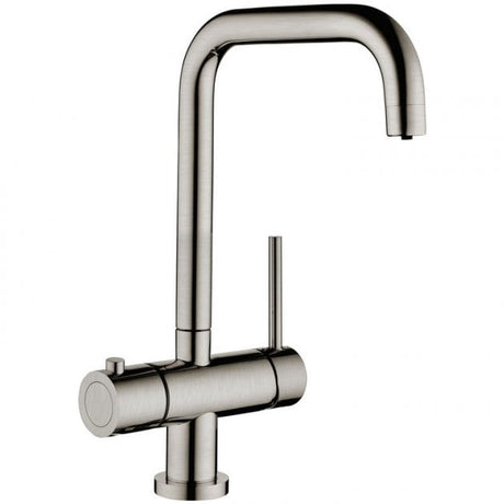 Prima 3 in 1 Hot Kitchen Sink Mixer Tap - Brushed Steel - BPR403