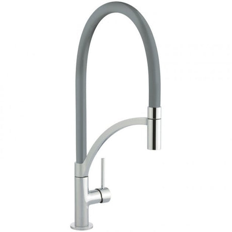 Prima Swan Neck Pull Out Single Lever Kitchen Sink Mixer Tap - Gun Metal - BPR712
