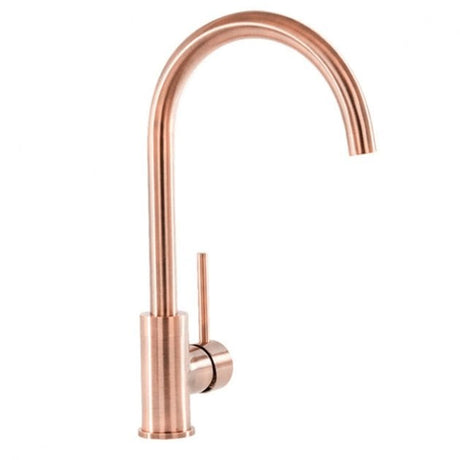 Prima Swan Neck Single Lever Kitchen Sink Mixer Tap - Copper - BPR722