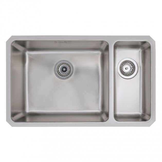 Prima R25 1.5 Bowl Undermount Large Kitchen Sink LH with Waste Kit 740mm Length x 450mm Width - Stainless Steel - CPR056